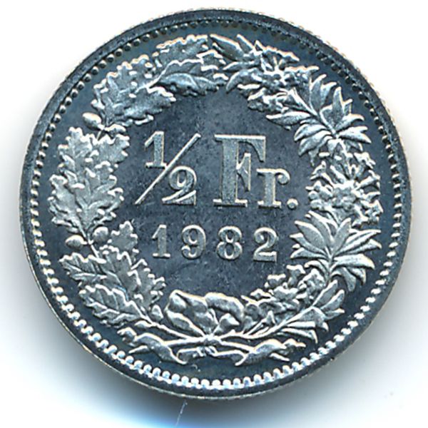 Швейцария, 1/2 франка (1982 г.)