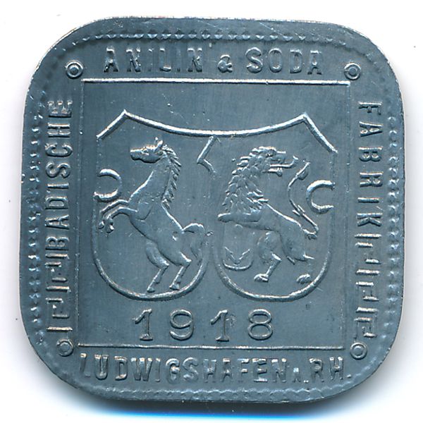Людвигсхафен., 50 пфеннигов (1918 г.)
