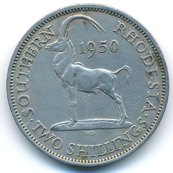 Южная Родезия, 2 шиллинга (1950 г.)