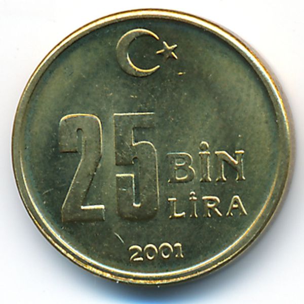 Турция, 25000 лир (2001 г.)