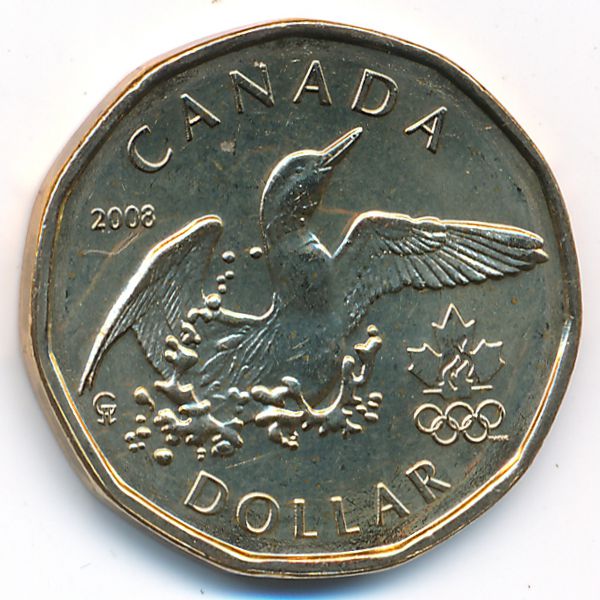 Монета 1 доллар 1969 г Канада. 1 Доллар Канады монета 2023 корабль. Олимпийская монета Канада 2008г цена. 1 доллар 2008