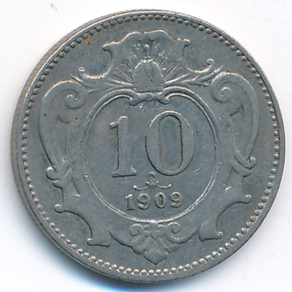 Австрия, 10 геллеров (1909 г.)