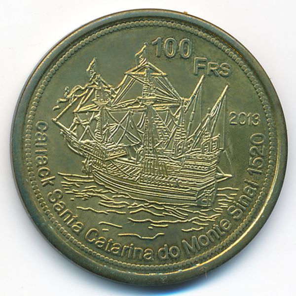 Французские Южные и Антарктические Территории., 100 франков (2013 г.)