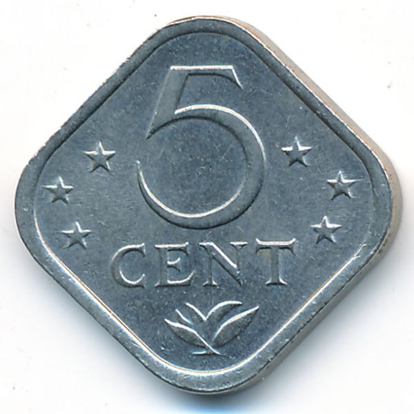 Антильские острова, 5 центов (1975 г.)