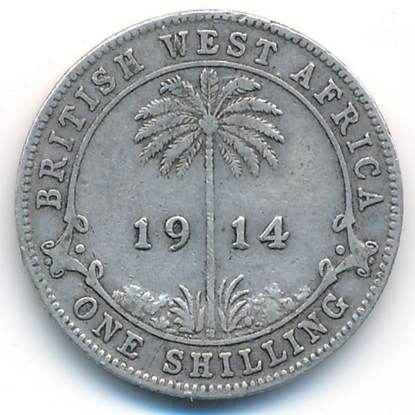 Британская Западная Африка, 1 шиллинг (1914 г.)