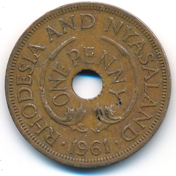 Родезия и Ньясаленд, 1 пенни (1961 г.)
