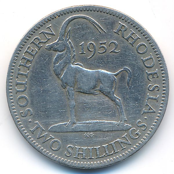 Южная Родезия, 2 шиллинга (1952 г.)