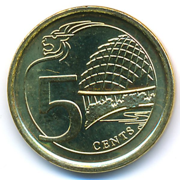Сингапур, 5 центов (2013 г.)