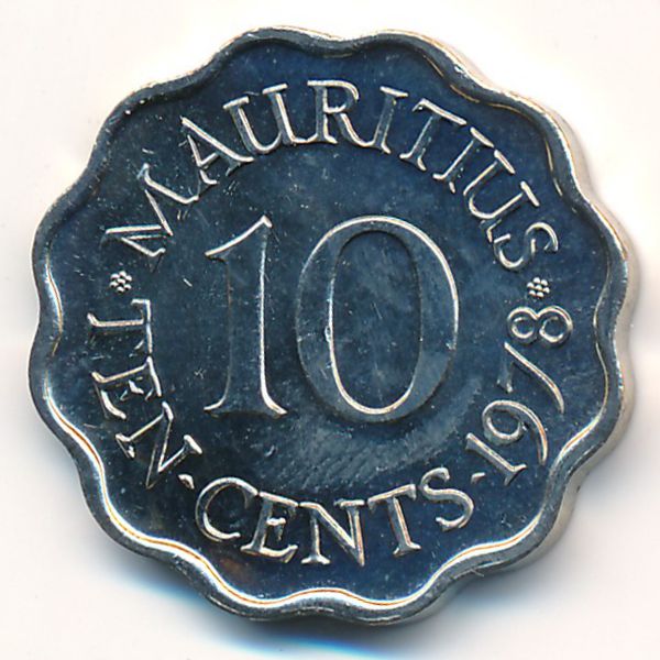 Маврикий, 10 центов (1978 г.)