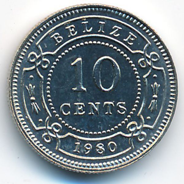 Белиз, 10 центов (1980 г.)