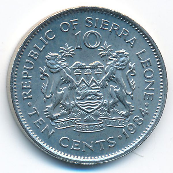 Сьерра-Леоне, 10 центов (1984 г.)