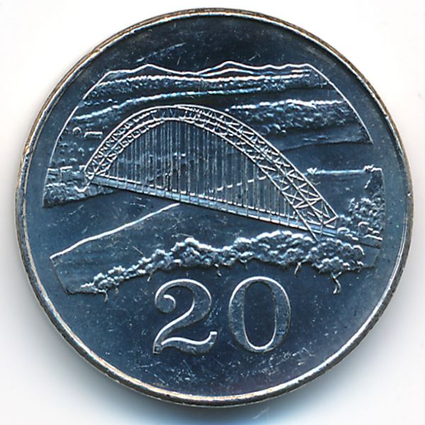 Зимбабве, 20 центов (2001 г.)