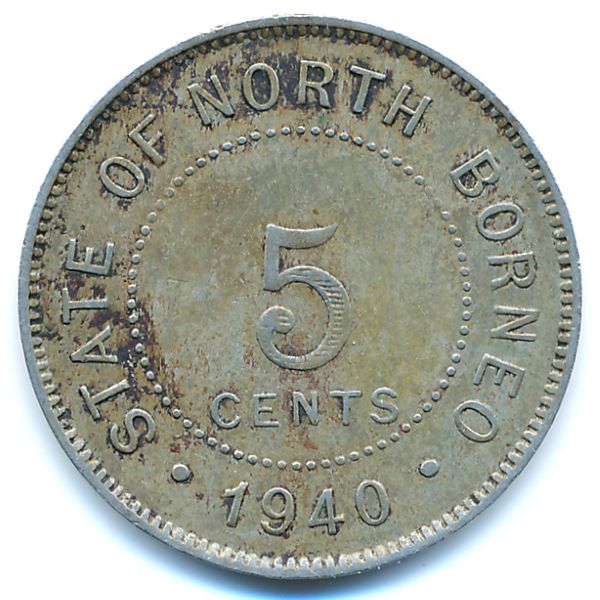 Северное Борнео, 5 центов (1940 г.)