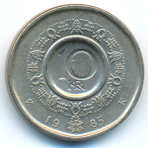 Норвегия, 10 крон (1985 г.)