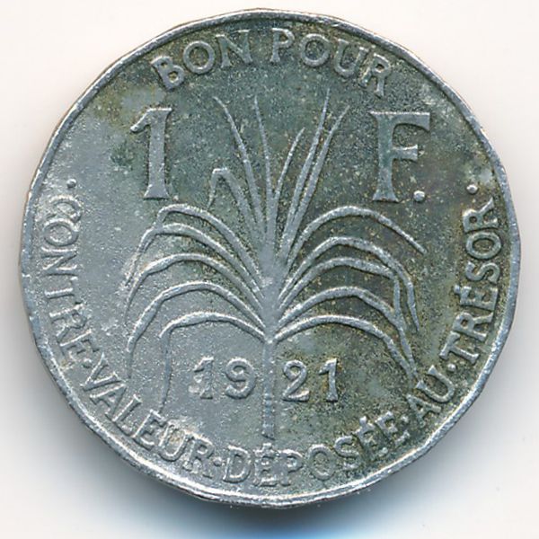 Гваделупа, 1 франк (1921 г.)