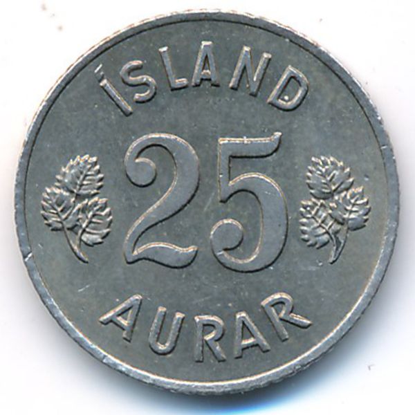 Исландия, 25 эйре (1966 г.)