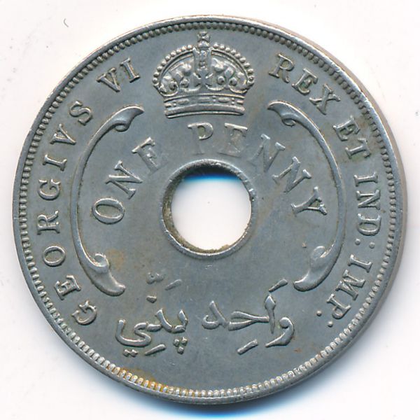 Британская Западная Африка, 1 пенни (1942 г.)