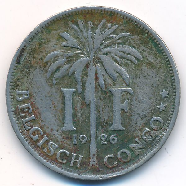 Бельгийское Конго, 1 франк (1926 г.)