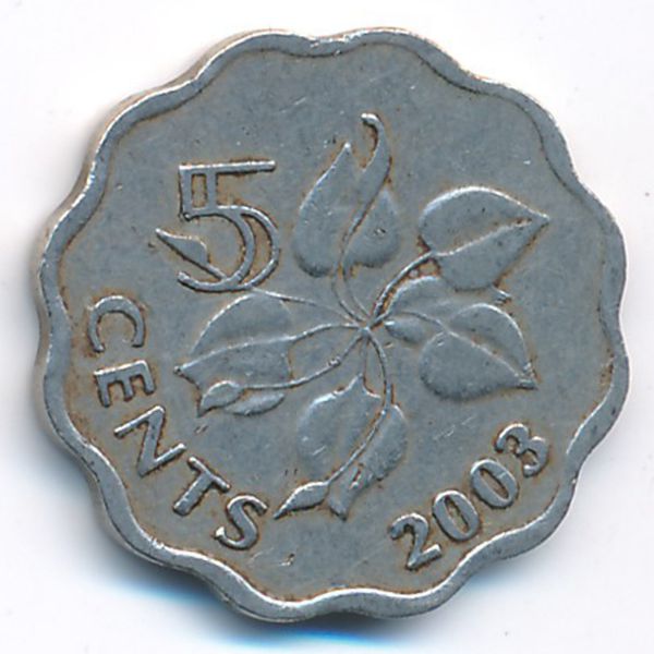 Свазиленд, 5 центов (2003 г.)