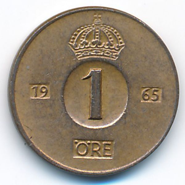 Швеция, 1 эре (1965 г.)