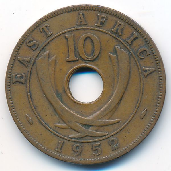 Восточная Африка, 10 центов (1952 г.)