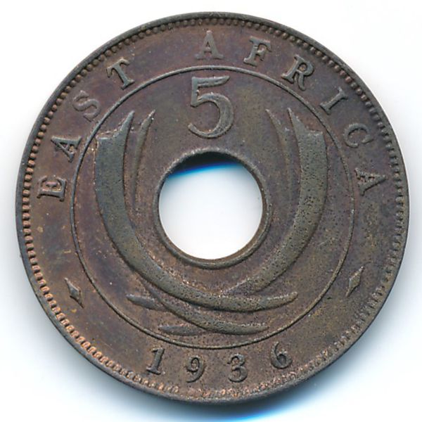Восточная Африка, 5 центов (1936 г.)