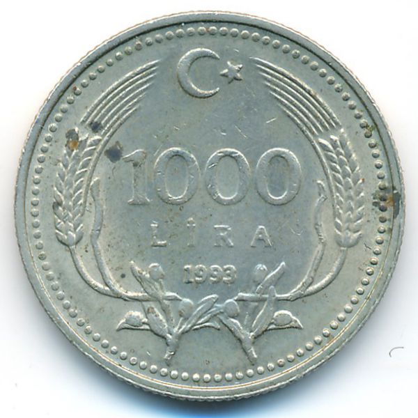 Турция, 1000 лир (1993 г.)