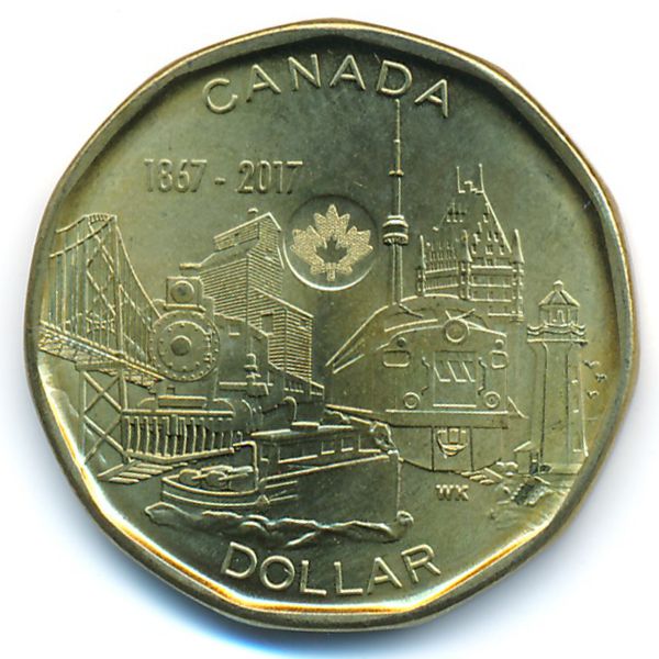 Канада, 1 доллар (2017 г.)