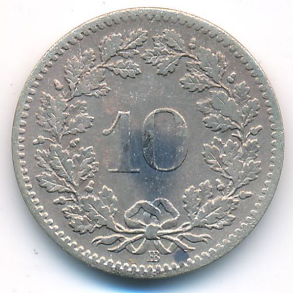 Швейцария, 10 раппенов (1850 г.)