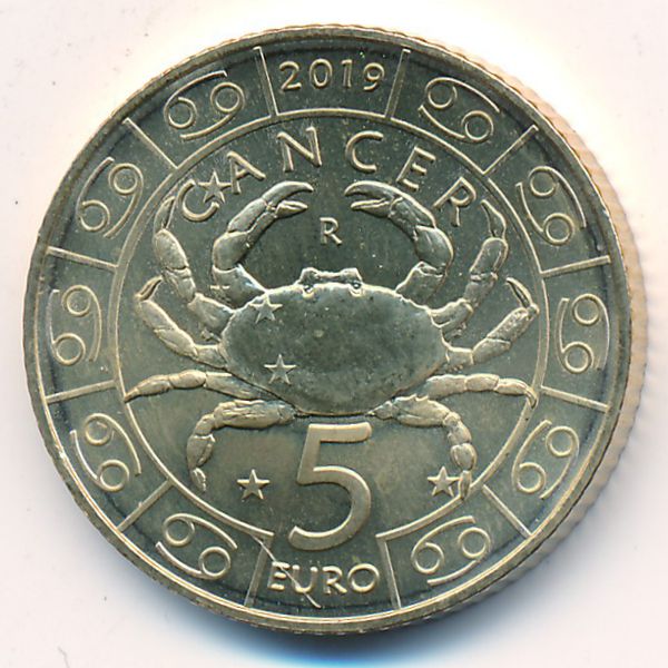 Сан-Марино, 5 евро (2019 г.)
