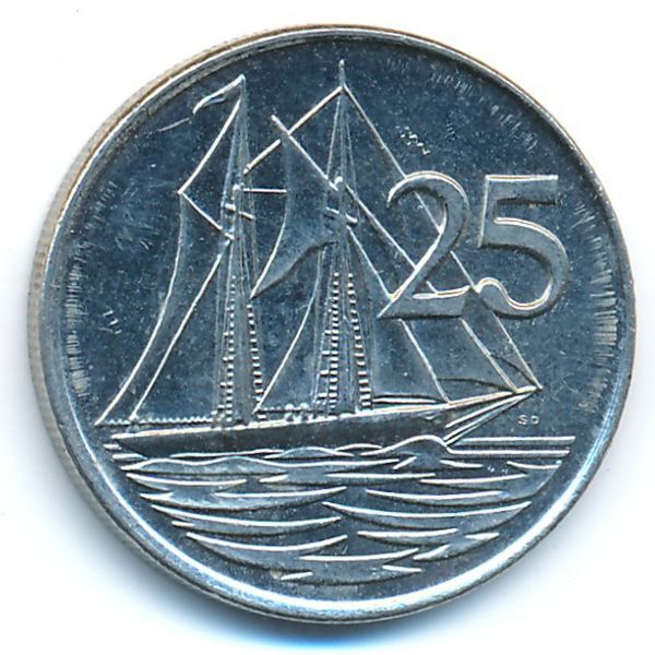 Каймановы острова, 25 центов (1996 г.)