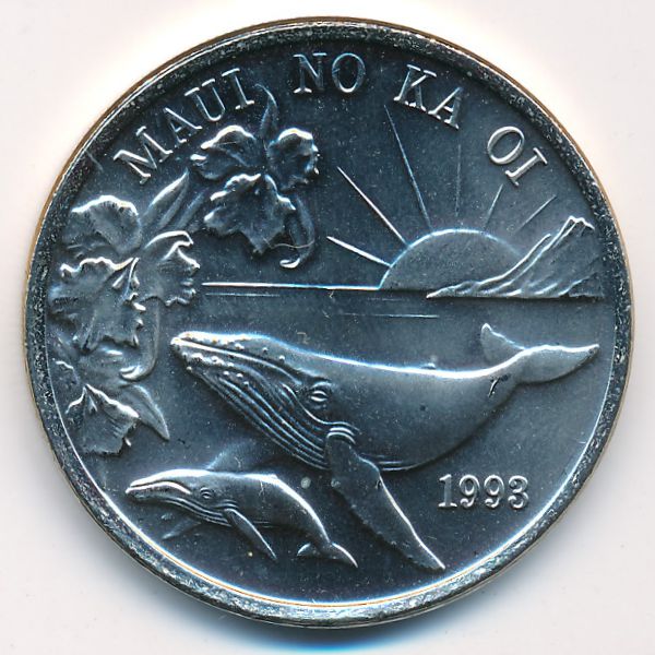 Гавайские острова., 1 доллар (1993 г.)