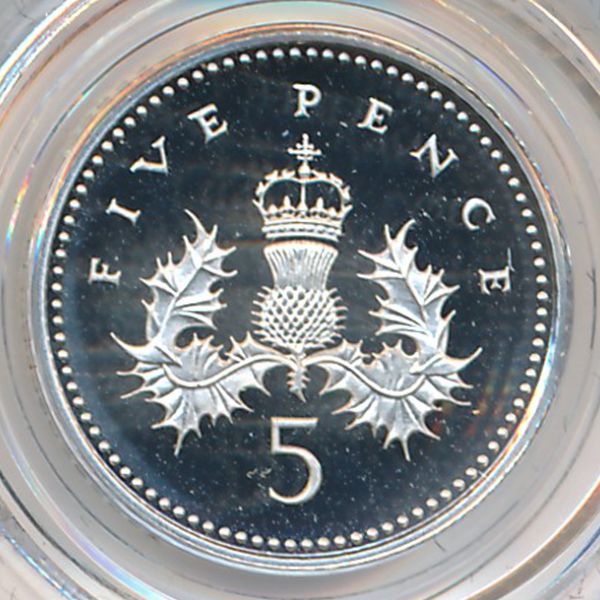 Великобритания, 5 пенсов (1990 г.)
