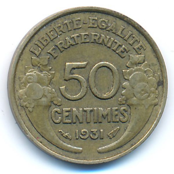 Франция, 50 сентим (1931 г.)