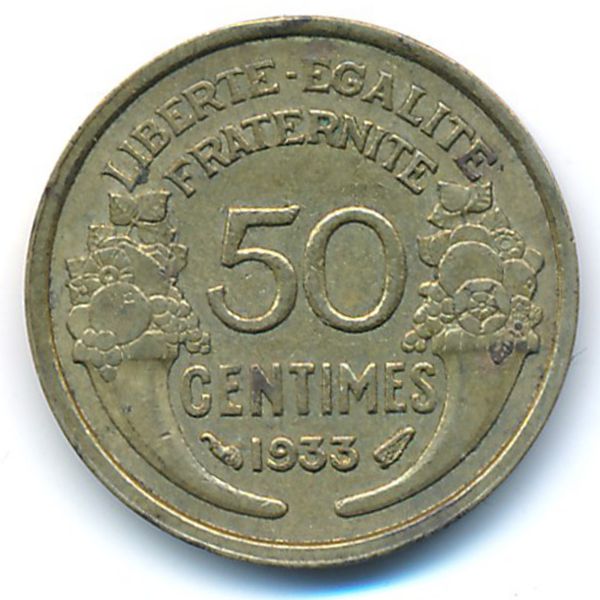 Франция, 50 сентим (1933 г.)