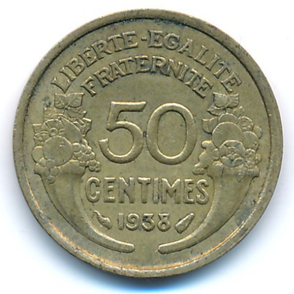 Франция, 50 сентим (1938 г.)