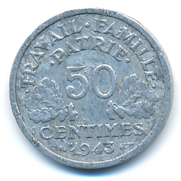 Франция, 50 сентим (1943 г.)