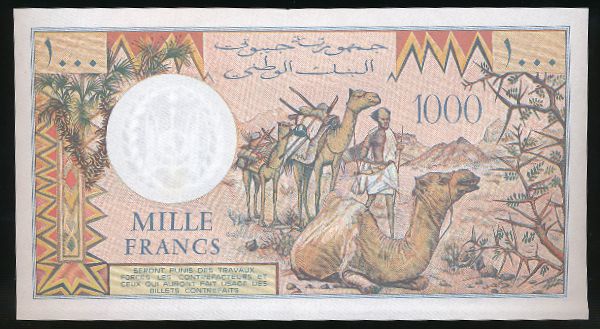Джибути, 1000 франков (1988 г.)