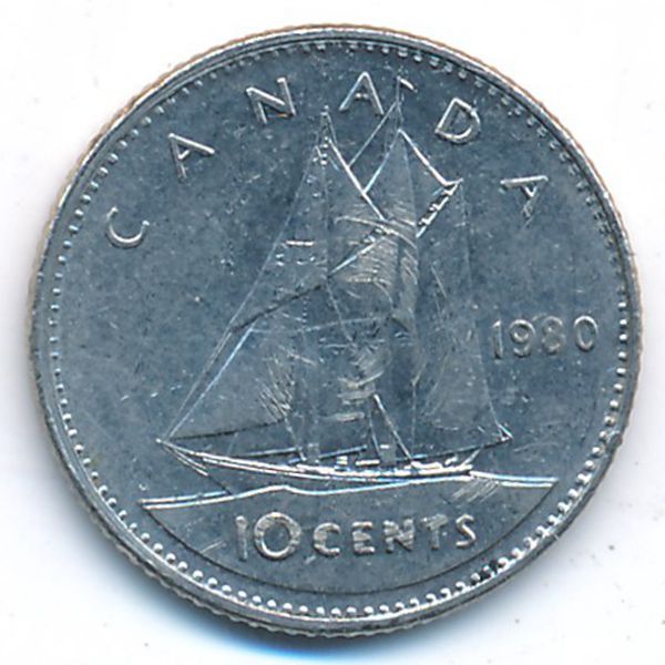 Канада, 10 центов (1980 г.)