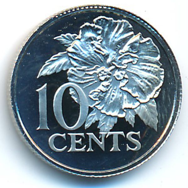 Тринидад и Тобаго, 10 центов (1974 г.)