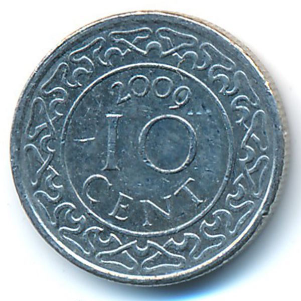 Суринам, 10 центов (2009 г.)