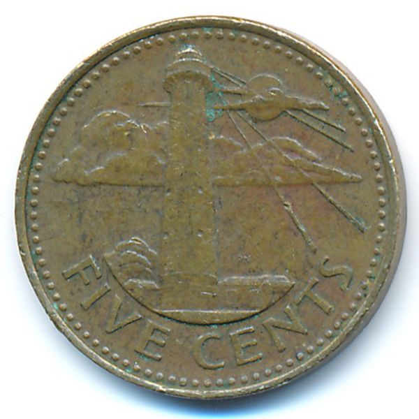 Barbados, 5 cents, 1991
