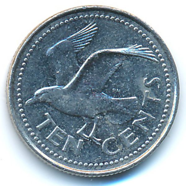 Барбадос, 10 центов (2001 г.)