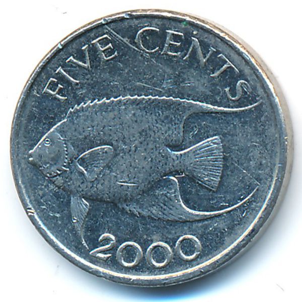 Бермудские острова, 5 центов (2000 г.)