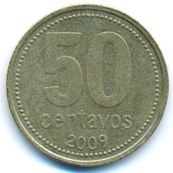 Аргентина, 50 сентаво (2009 г.)