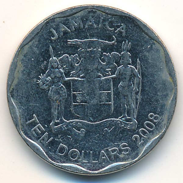 Ямайка, 10 долларов (2008 г.)
