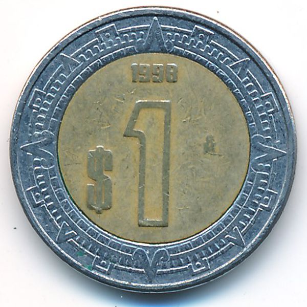 Мексика, 1 песо (1998 г.)