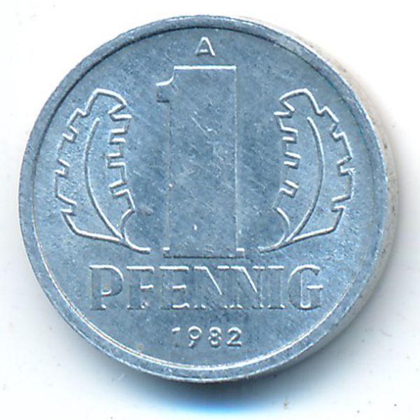 ГДР, 1 пфенниг (1982 г.)