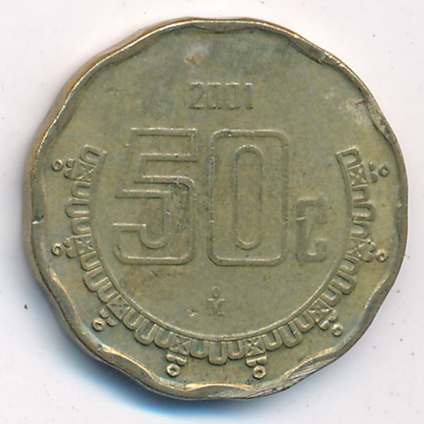 Мексика, 50 сентаво (2001 г.)