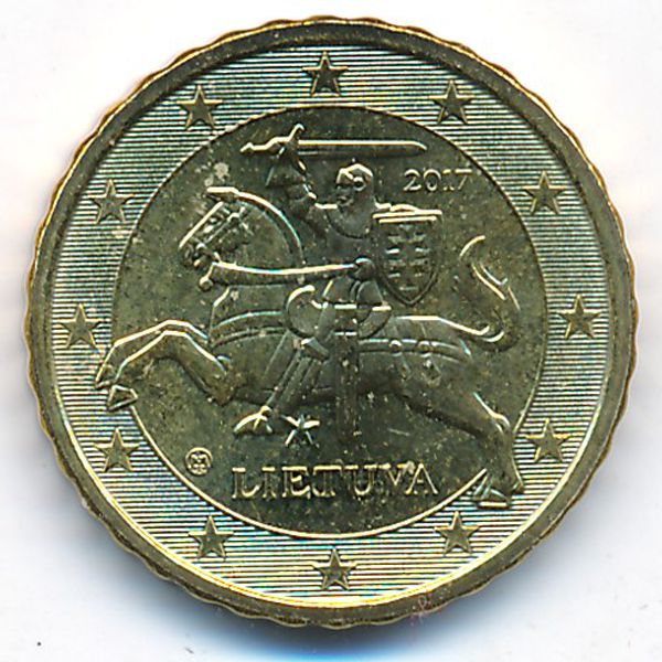 Литва, 10 евроцентов (2017 г.)